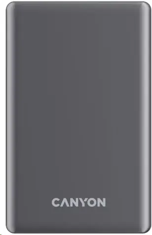 CANYON CNS-CPB510DG šedá / Powerbanka / 10000mAh / PD 20W / bezdrátové nabíjení & USB-C