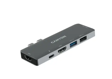 CANYON CNS-TDS05B replikáítor portů / 1xUSB-C PD 100W / 2xHDMI (4K) VGA / 3xUSB-A / SD čtečka