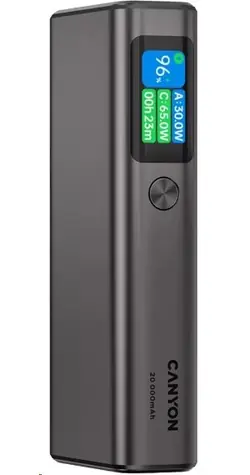 CANYON CNS-CPB230DG šedá / Powerbanka / 20000mAh / PD 130W / 2x USB-C / 1x USB-A