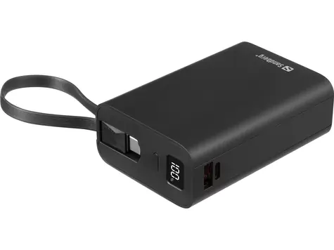 Sandberg Powerbanka černá / 20000 mAh / PD 20W / 1x USB-C / 1x USB-A / 1x USB-C kabel