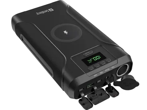Sandberg Survivor Powerbanka 7v1 černá / 76800mAh / PD 100W / svítilna / 2x USB-C & 1x USB-A & 1x DC