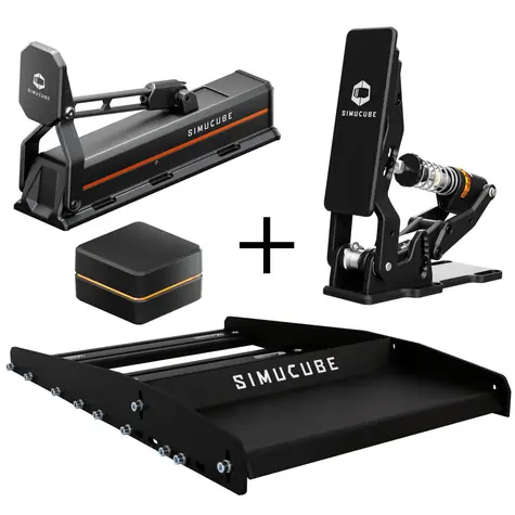 Simucube Activepedal Pro plynový pedál s řídicí jednotkou a Linkhubem