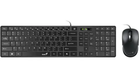 GENIUS Slimstar C126 černá / Drátový set / Copilot / USB / CZ+SK layout