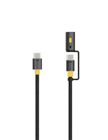 Tactical Stinger Cable USB-C/USB-C 1,5m Black / výkon až 60W / 1W svítilna