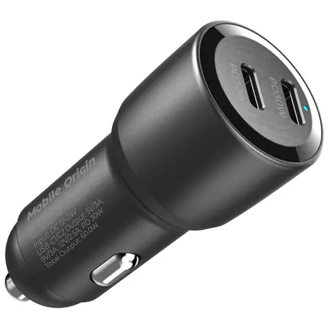 Mobile Origin Car Charger 60W 2x USB-C / Dvouportová autonabíječka / 60W 