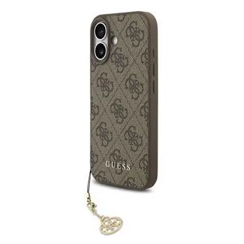 Guess 4G Charm Zadní Kryt pro iPhone 17 Tone on Tone Brown