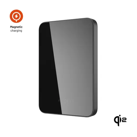 FIXED Powerbanka MagZen 5 Crystal s bezdrátovým nabíjením se standardem Qi2 a podporou MagSafe 5 000 mAh černá