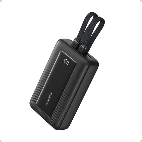 Anker 10000mAh Powerbanka černá / 30W / s kabelem USB-C + Lightning / 1x USB-C & 1x USB-A