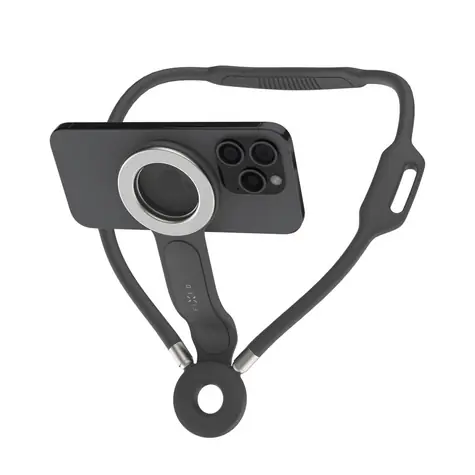FIXED Držák telefonu na krk Creator Neck Phone Holder s podporou MagSafe šedý