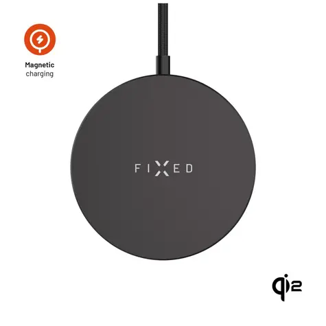 FIXED Bezdrátová nabíječka MagPad Slim s Qi2 podporou MagSafe 15W černá
