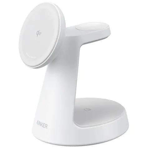 Anker MagGo B25M4 Bezdrátová nabíječka 3v1 bílá / USB-C / 15W 