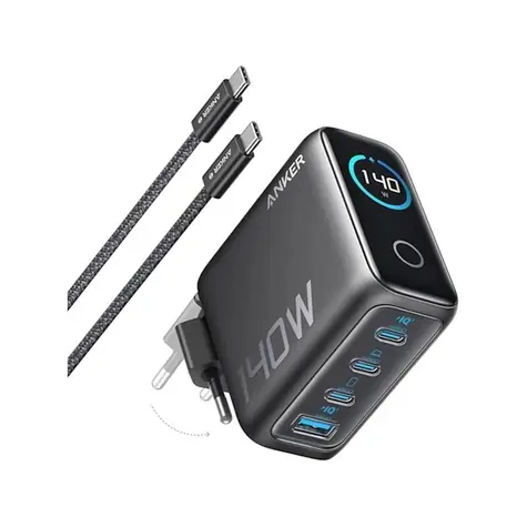 Anker Nabíječka do sítě šedá / 3xUSB-C & 1xUSB / 140W