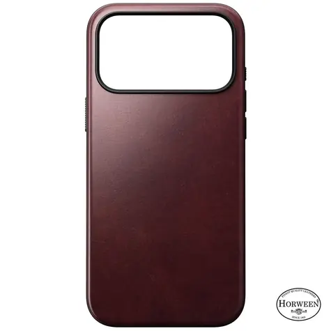Nomad Modern Leather Case kožený kryt pro Apple iPhone 17 Pro Max burgundy (Horween)