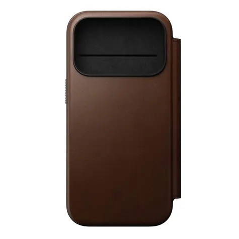 Nomad Modern Leather Folio pouzdro pro Apple iPhone 17 Pro hnědá