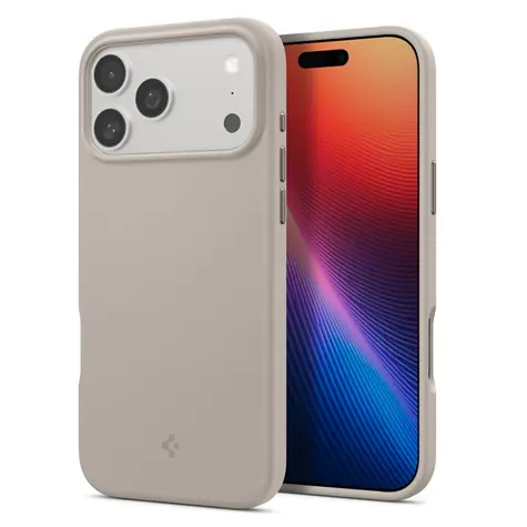 Spigen Silicone Fit MagSafe ochranný kryt pro Apple iPhone 17 Pro stone