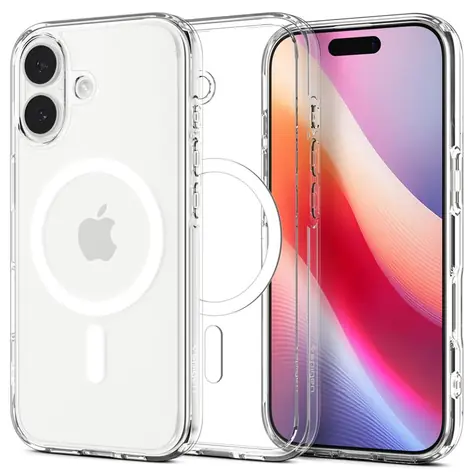 Spigen Ultra Hybrid MagSafe ochranný kryt pro Apple iPhone 17 clear white