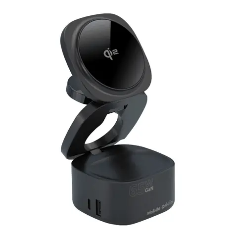 Mobile Origin 65W GaN 5in1 Foldable Qi2 Charger PW1 černá / Bezdrátová nabíječka