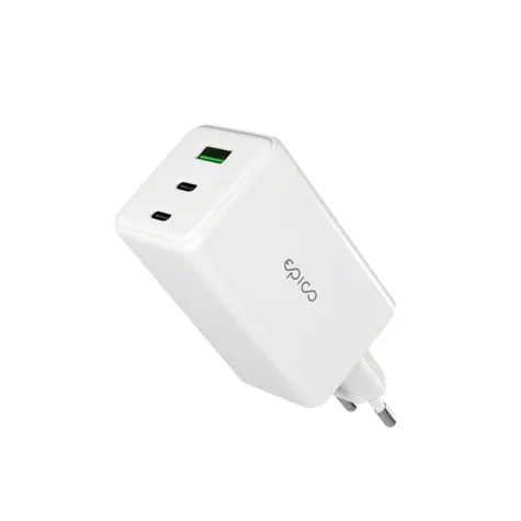 Epico UltraBoost EA100 GaN bílá / 100W / síťový adaptér / 2x USB-C & 1x USB-A