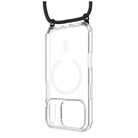 FIXED Pouzdro MagPure Neck s černou šňůrkou na krk pro Apple iPhone 17 Pro