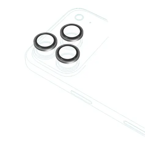 Epico Aluminium Lens Protectors ochrana čoček fotoaparátu pro iPhone 17 Pro/17 Pro Max stříbrná