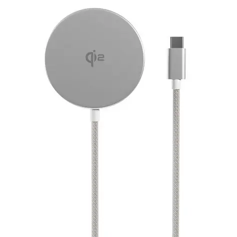 Epica UltraBase EO5 Qi2 Mag+ bezdrátová nabíječka stříbrná / až 15W