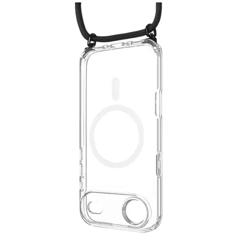 FIXED Pouzdro MagPure Neck s černou šňůrkou na krk pro Apple iPhone Air