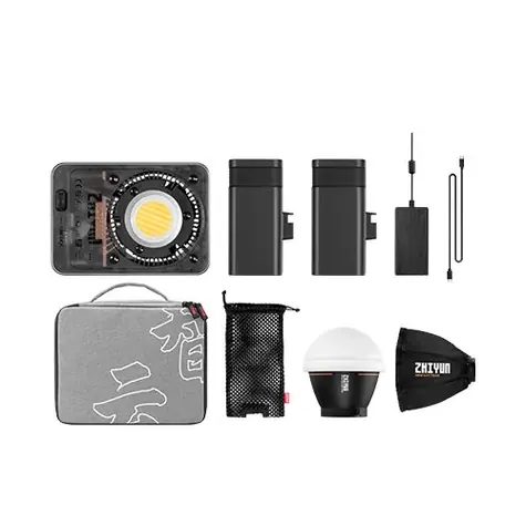 Zhiyun Molus X60 Pro / Foto LED reflektor / COB-LED / 60 W / 2700-6500 K / 2x Grip baterie