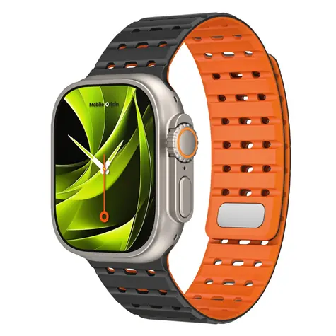 Mobile Origin Magnetic Strap Apple Watch 49mm/46mm/45mm/44mm černá/oranžová