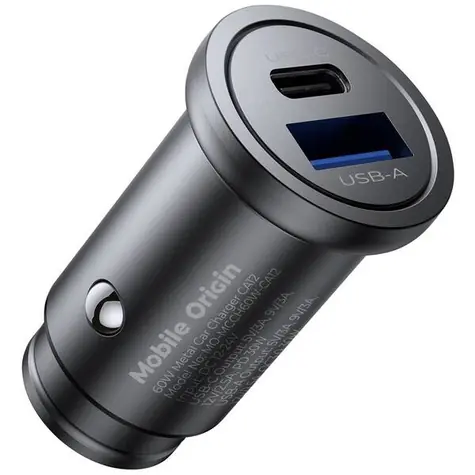 Mobile Origin Metal Car Charger 30W CA12 černá / USB-C / USB-A