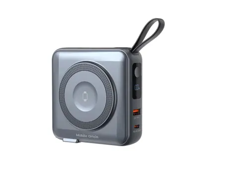 Mobile Origin Powerbank & Travel Charger šedá / Lightning / USB-C Cable / MagSafe / AW / iPhone Compatible