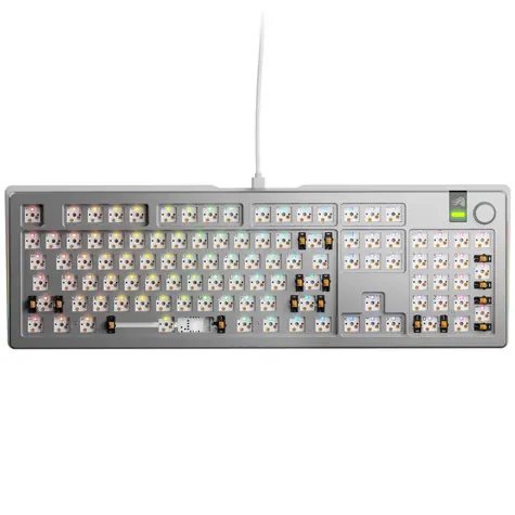 Glorious GMMK 3 Pro 100 % stříbrná / tělo klávesnice / RGB / formát 100% / USB-C / ANSI Layout