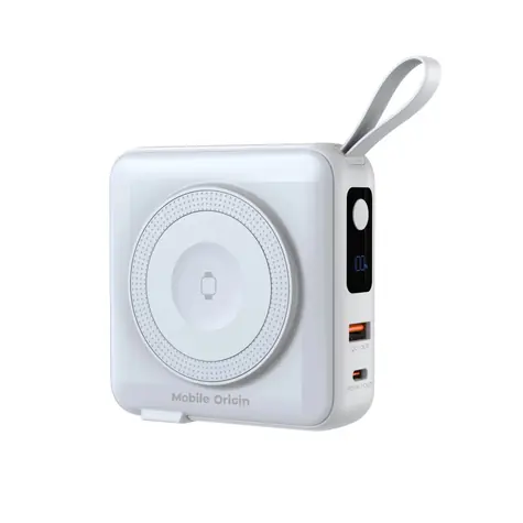 Mobile Origin Powerbank & Travel Charger bílá / Lightning / USB-C Cable / MagSafe / AW/ iPhone Compatible