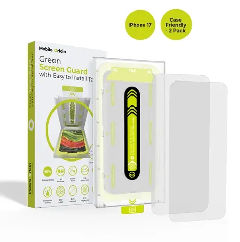 Mobile Origin Screen Guard s aplikátorem pro Apple iPhone 17 / 2 kusy / Vhodné do pouzdra