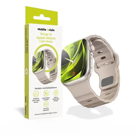 Mobile Origin Strap III řemínek pro Apple Watch 49mm/46mm/45mm/44mm světle béžová