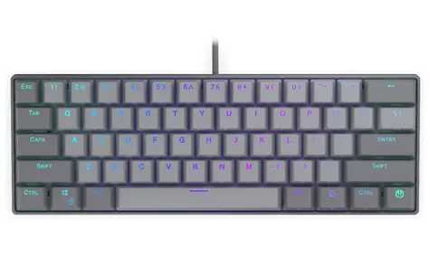 Endorfy Thock V2 Compact US šedá / Herní klávesnice / Drátová / Endorfy Red / USB / US layout / 60 kláves
