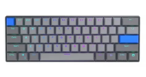 Endorfy Thock V2 Compact Wireless US šedá / Herní klávesnice / Bezdrátová / Endorfy Yellow / BT&2.4GHz / US / 60 kláves