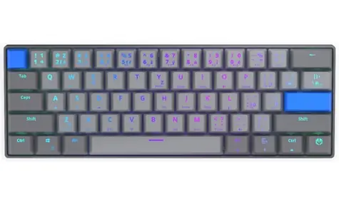 Endorfy Thock V2 Compact Wireles CZ šedá / Herní klávesnice / Bezdrátová / Endorfy Yellow / BT&2.4GHz / CZ layout