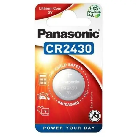 Panasonic CR2430 knoflíková baterie / 3V / 1ks / v blistru