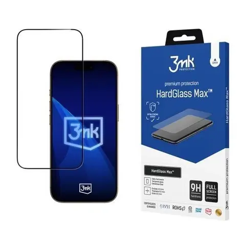 3mk HardGlass Max ochranné sklo pro Apple iPhone 17 Pro Max černá