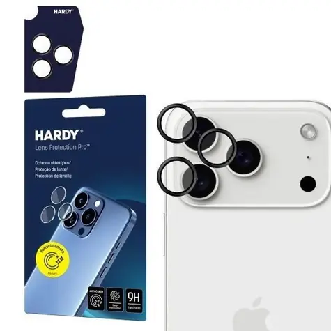 3mk HARDY Lens Protection Pro skla na fotoaparát pro Apple iPhone 17 Pro /17 Pro Max Black