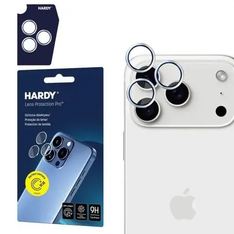 3mk HARDY Lens Protection Pro skla na fotoaparát pro Apple iPhone 17 Pro /17 Pro Max Silver