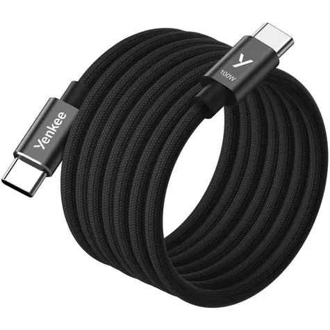 YENKEE YCU MAGNETIC 02 Kabel USB-C (M) - USB-C (M) 1.5m černá / 100W / 480Mb/s