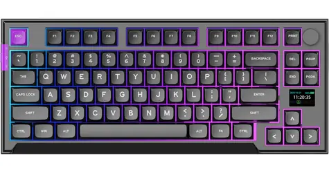 PREYON Silent Claw TKL Yellow černá / herní bezdrátová klávesnice / mechanická / Gateron Yellow Pro / USB+2.4GHz+BT / US