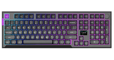 PREYON Silent Claw Brown šedá / herní bezdrátová klávesnice / mechanická / Gateron Brown Pro / USB+2.4GHz+BT / US