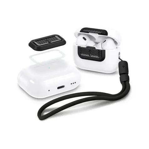 Spigen Lock Fit M pouzdro pro Apple AirPods Pro 1 & 2 karbon