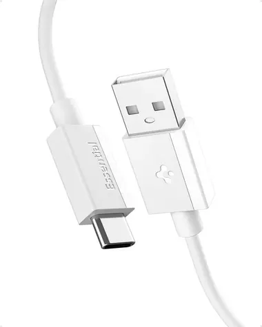 Spigen ACA08715 Essential USB-A na USB-C 60W kabel 1m bílá / USB 2.0
