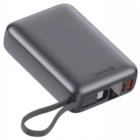 SWISSTEN 22013976 20000mAh stříbrná / Power Bank / 45W / USB-A & USB-C