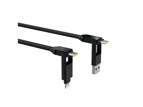 Rolling Square inCharge XL 0.3m černá / nabíjecí a datový kabel kabel 6v1 / USB / USB-C / Lightning / MicroUSB / 100W