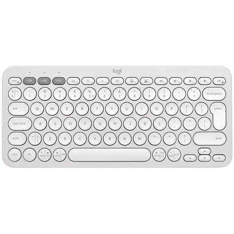 Logitech Pebble Keys 2 K380s CZ bílá / bezdrátová klávesnice / BT / CZ layout 