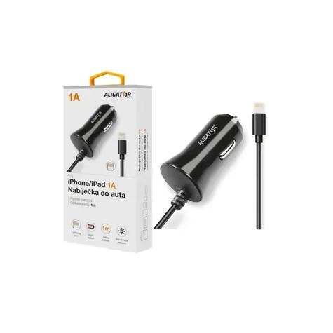Aligator Nabíječka do auta pro iPhone / 1A / Turbo charge / černá